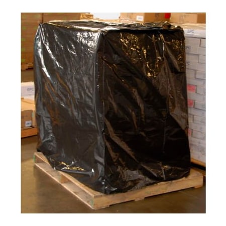Lk Packaging Pallet Cover W/UVI Additive, 51"W x 49"D x 85"H, 3 Mil, Black, 50/Pack 30G-514985B